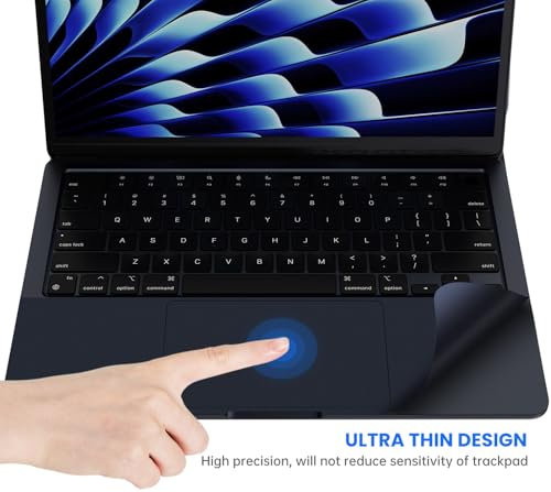 Palm Rest Cover Compatible with 2026 2025 2024 MacBook Air 13" M5 M4 M3 A3449 A3240 A3113 A2681 Trackpad Protector Skin for Apple MacBook Air 13.6 Inch M5 M4 M3 Touchpad Cover Protector(Midnight Blue) - size: 2024+ MacBook Air 13.6" M4 M3(Midnight)