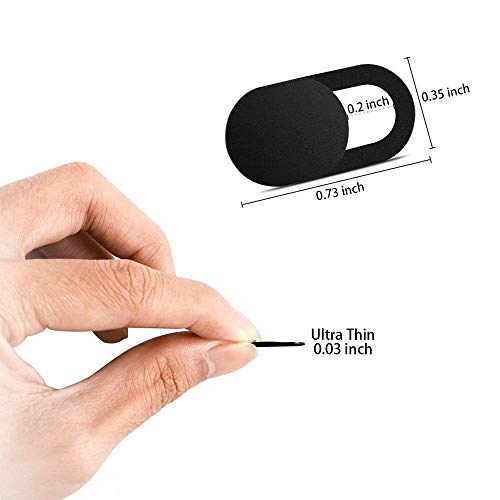Webcam Cover Slider, Laptop Camera Cover 0.027in Ultra-Thin Fits Smartphones Tablets Macbooks Computers Desktops with Strong Adhensive, Protecting Privacy and Securtiy (6 Pack)