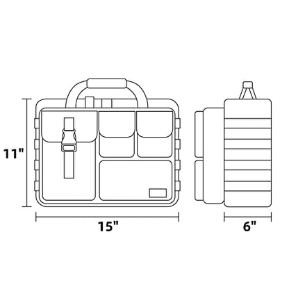 Jaegvida Tactical Briefcases for Men Laptop Bag 14/15.6 Inch Messenger Bag Tablet Shoulder Carrying Case for 14'' and 15.6" - color: Army Green