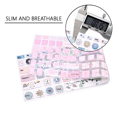 Silicone Keyboard Cover for Lenovo 2020 2021 ideaPad 5 15, ideaPad Flex 5 15IIL05, ideaPad Slim 7 15, Yoga Slim 7 15, Yoga 7i 15.6, ThinkBook 15p, ThinkBook 15 Gen 2 Series Laptop (Bohemia) - color: Bohemia