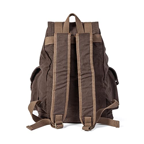 GOOTIUM 21101KA-S Specially High Density Thick Canvas Backpack Rucksack, Coffee, Small - color: Coffee, size: Small