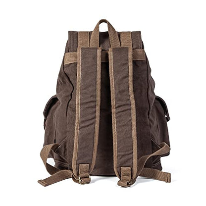 GOOTIUM 21101KA-S Specially High Density Thick Canvas Backpack Rucksack, Coffee, Small - color: Coffee, size: Small
