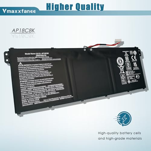 AP18C8K 50.29Wh Laptop Battery Replacement for Acer Aspire 5 A514-52-58U3 A514-52 Chromebook 314 C933 Swift 3 SF314-57 SF314-42 SF314-57G SF314-58 Series Notebook 11.25V 4471mAh