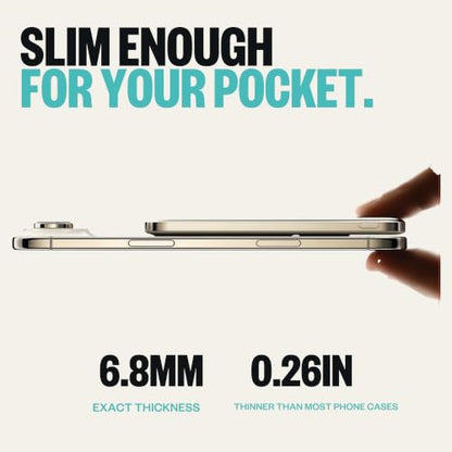 BMX Air Semi-Solid Power Bank, 5000mAh Qi2 (Gold) | World's thinnest semi-solid 5000mAh at 6.8mm; semi-solid-state safety; MagSafe-compatible 15W Qi2; 20W USB-C; titanium shell - color: Gold