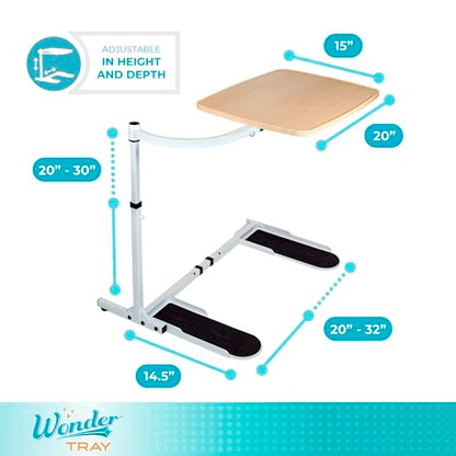 Stander Wonder Tray, Adjustable Swivel Table, Large Laptop Stand, Couch Desk, Side Tables & Gaming Bench, TV-Trays for Eating on Couches, Chairs, Recliners, Maple - color: Maple, size: Large