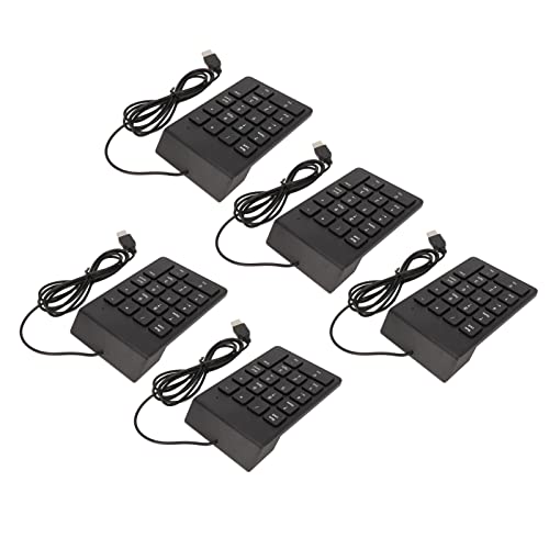 Wired Number Pad 18 Keys, Ergonomic USB Mini Numeric Keypad, Plug and Play Quiet Typing for PC Laptop Desktop, 2 Pack (Silicone) - size: Silicone