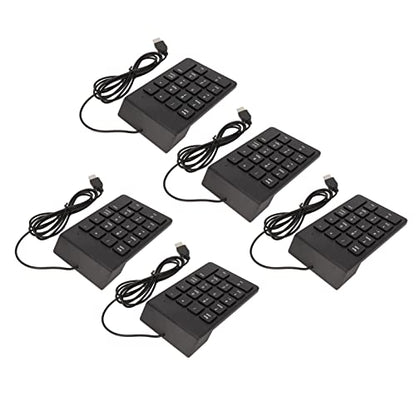 Wired Number Pad 18 Keys, Ergonomic USB Mini Numeric Keypad, Plug and Play Quiet Typing for PC Laptop Desktop, 2 Pack (Silicone) - size: Silicone