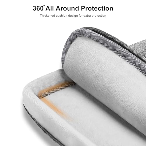 MOSISO 9-11 inch Tablet Sleeve Case for iPad A16 2025, iPad Air 11 inch M3 M2, iPad Pro 11 M4, iPad 10/9/8/7th, Galaxy Tab A9+/S9/S8/Plus 11, Side Open Carrying Bag with 4 Zipper Pockets, Gray - color: Gray, size: 11 inch
