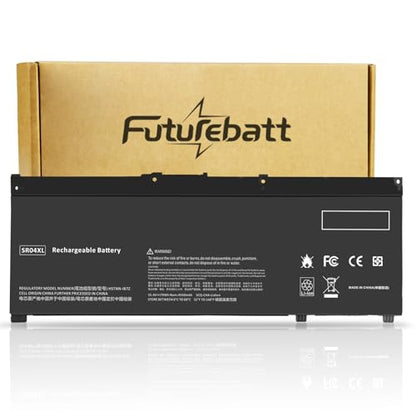 Futurebatt SR04XL Laptop Battery Compatible with HP Omen 15-DC Series, Replacement for SR03XL, 917724-855, HSTNN-DB7W, 15-DC0051NR, 15-DC1088NR, 15-CE019DX, 15-CX0056WM，15-CE020A - size: SR04XL 12.13, 4.72, 1.30in