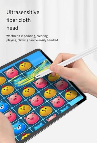 2-in-1 Stylus Pen for Samsung Galaxy Tab A11/A11+/A9+/A9/A8/A8 Plus/A7/A7 Lite, Stylus for iPad Pro/iPhone/Fire/Surface Tables All Touch Devices (White) - color: White