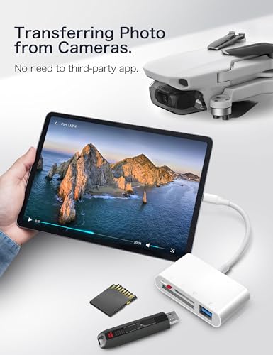 USB C SD Card Reader, ChiaoPio 4 in 1 USB-C to SD Memory Card Adapter with CompactFlash/CF/SD/MicroSD & USB 4 Port Compatible with iPhone 15 iPad Mac MacBook Pro/Air/Mini Laptop - size: 4 Port
