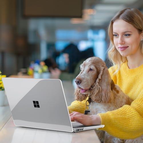 Batianda Premium Case for Surface Laptop 13.8 Inch 2024-2026, Crystal Clear | Fits Surface Laptop 7th/8th for Business 1.2mm Lightweight Ultra-Slim Hard Shell with Keyboard Cover & Screen Protector - color: Transparent