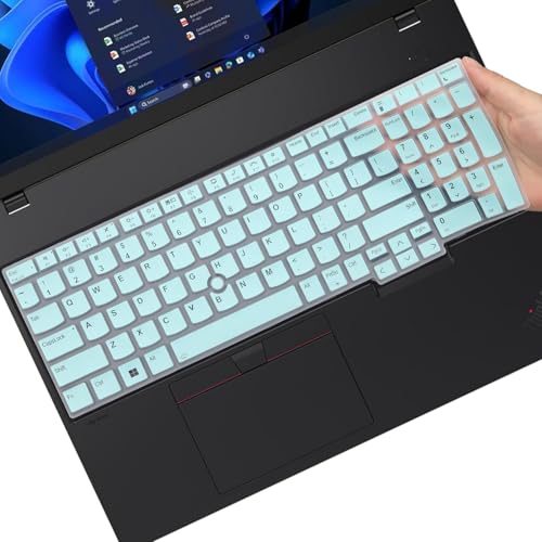 Keyboard Cover for Lenovo ThinkPad E16 Gen 1 16", Thinkpad T16 P16 P16v P16s Gen 2/Gen 1 16", Thinkpad L15 Gen 4/3 15.6" (Not Fit Thinkpad Z16, L15 Gen 2/1)-Hotblue - color: Hotblue