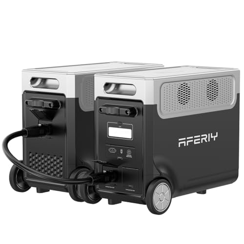 AFERIY P310 Expansion Battery Pack, Add 3840Wh LiFePO4 Extra Capacity | Compatible Only with AFERY P310 Main Unit | LiFePO4 Solar Generator for Extended Home Backup & Outdoor Camping - color: AF-P310-B