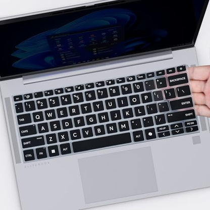 Keyboard Cover Skin for 2026 2025 HP EliteBook 6/8 G1q G1i G1a G1aN G1ah 14", HP EliteBook 1040 640 645 G11 14 Laptop Protector Accessories(NOT FIT EliteBook Ultra 14 & EliteBook 640 645 G8/G9/G10) - color: Black