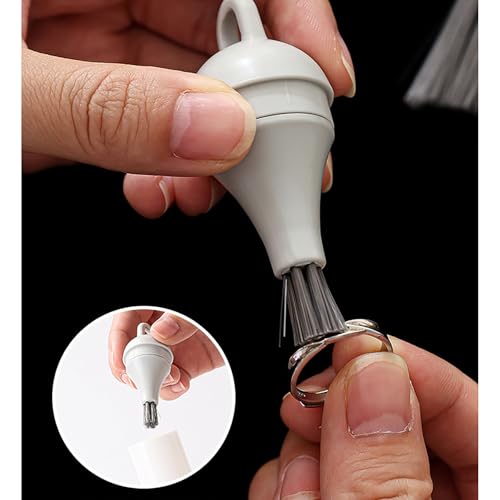 1 Pack 2 in 1 Keyboard Cleaning Brush,Soft Bristle Scraper Crevice Cleaner for Laptops,Keyboards,Window Tracks,Narrow Gaps,Portable Dust Removal Tool for Home Office - color: White