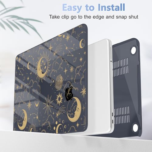 Tuiklol for 2026 MacBook Neo 13 Inch A18 Pro Chip Case, (Model A3404) Anti-Scratch Anti-Drop Slim Hard PC Shell Case with Shockproof Protective MacBook Neo Laptop Cover, Moons and Stars - color: Moons and Stars