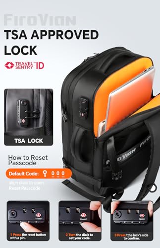 70L Travel Backpack with Vacuum Compression System | 70L Vacuum Backpack, 2 Detachable TPU Bags, TSA Lock, Fits 16" Laptop, Water-Resistant Travel & Business