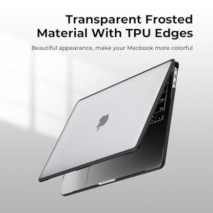 BlueSwan Anti-Cracking Case for MacBook Pro 13 inch M2 M1 2022-2016 | Anti-Scratch Protective Hard Case, Soft TPU Bumper, Drop Protection, Sturdy and Durable, Business & Travel, Frosted Clear - color: Frosted Clear, size: Pro 13-inch (2022-2016)