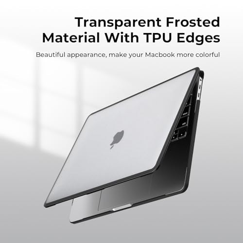 BlueSwan Anti-Cracking Case for MacBook Pro 13 inch M2 M1 2022-2016 | Anti-Scratch Protective Hard Case, Soft TPU Bumper, Drop Protection, Sturdy and Durable, Business & Travel, Frosted Clear - color: Frosted Clear, size: Pro 13-inch (2022-2016)