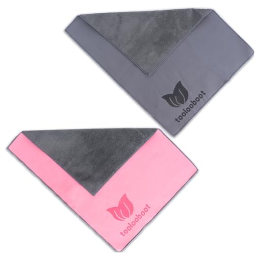 Pink Extra-Large Cleaning Cloths - 16"x12" Giant, Soft & Scratch-Free for TV, MacBook, iPad, Car Screens, Mirrors, Lenses, VR | Reusable Washable Pink & Gray 2-Pack