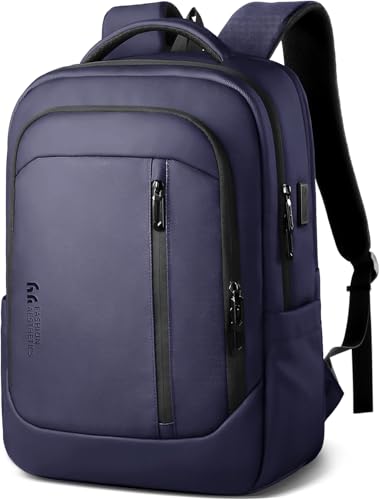 16-Inch Laptop Backpack for Men & Women, 25L with USB Charging Port | Business Work Backpack，Water Resistant Computer Bag with Anti-Theft Pocket for Travel Office Daily– Blue - color: Blue