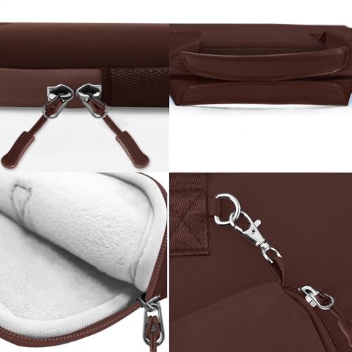 Hseok Laptop Sleeve 13.3-14 inch Case with Small Pouch, Neoprene Computer Bag Compatible with MacBook Neo/Pro 14 M5/M4/M3/M2/M1, Mac Air/Pro 13.3, XPS 14 and Most 13-14 inch Notebooks,Coffee - color: Coffee, size: 13"-14"