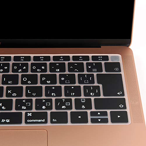 BEFiNE BF16054 MacBook Air 13-Inch Keyboard Cover, Compatible with Touch ID, Black, Keyskin, Japanese Layout - color: Black