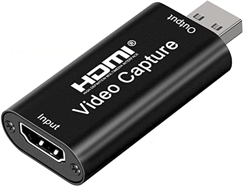 Audio Express AXHDCAP 4K HDMI Video Capture Card, Cam Link Card Game Audio Adapter HDMI to USB 2.0 Record Capture Device for Streaming, Live Broadcasting, Video Conference, Teaching, Gaming