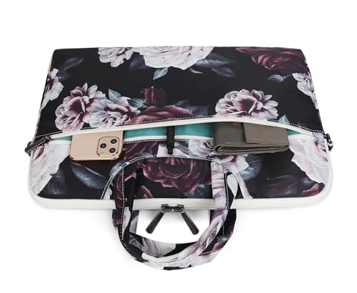 Water Resistant Laptop Shoulder Sleeve Case Bag for MacBook Pro 16 inch and 15.6 inch and 16 inch laptop (Red Rose) - color: Red Rose