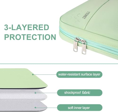 Ytonet Laptop Case 16 inch, 15-15.6 Inch TSA Laptop Sleeve with Handle | Compatible with MacBook, HP, Dell, Lenovo, Asus Notebook, Water Resistant, Gifts for Men Women, Mint Green - color: Mint Green, size: 16 inch