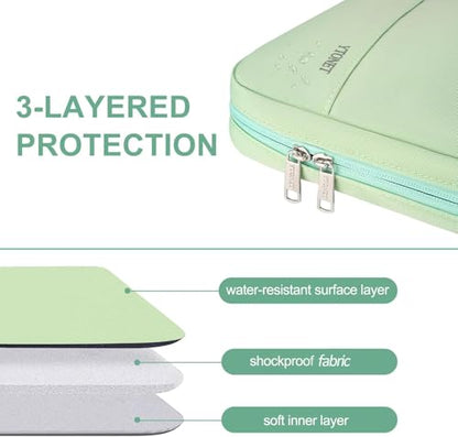 Ytonet Laptop Case 16 inch, 15-15.6 Inch TSA Laptop Sleeve with Handle | Compatible with MacBook, HP, Dell, Lenovo, Asus Notebook, Water Resistant, Gifts for Men Women, Mint Green - color: Mint Green, size: 16 inch