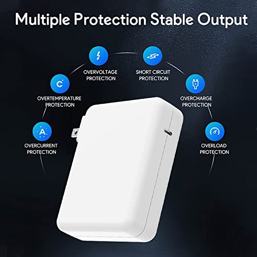 140W Mac Book Pro Charger, Fast Charger Power Adapter for Mac Book Air/Pro with 6FT C to C Cable Compatible with MacBook Pro/Air 16/15/14/13Inch/M1/M2/M3/M4/M5/iPad Pro 2026/2025/2024 and USB C Device - size: 140W CC