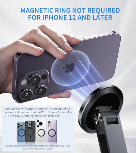 Adjustable Portable Magnetic Monitor/iPhone/Tablet Stand Magnetic Quick-Release - Foldable 10.1 10.5 11 11.6 12 12.5 15.6 17 17.3 18 18.5 inch Portable Monitor iPad Air mini Pro Samsung POS, Kindle