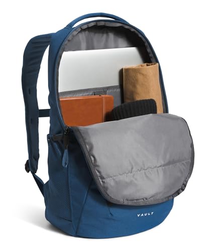 The North Face Vault Everyday Laptop Backpack, Shady Bl/Wht-NPF, OSFA | Commuter Travel Bag, Water-Repellent Finish, Spacious Compartment - color: Shady Blue/Tnf White-npf