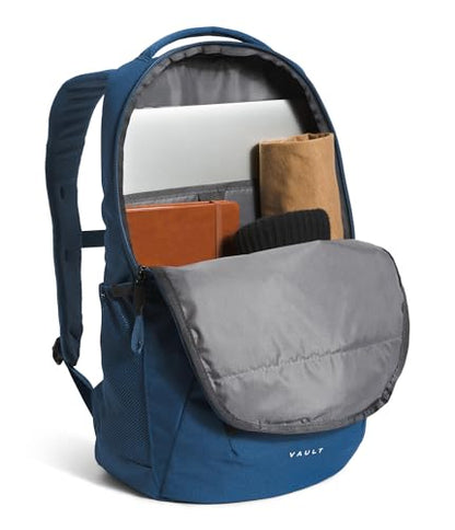 The North Face Vault Everyday Laptop Backpack, Shady Bl/Wht-NPF, OSFA | Commuter Travel Bag, Water-Repellent Finish, Spacious Compartment - color: Shady Blue/Tnf White-npf