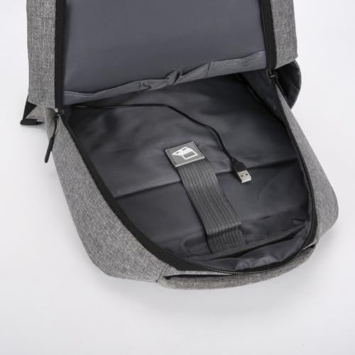 Laptop Backpack with USB Charging Port, Business Travel Backpack for 15.6 Inch Laptop, Computer Bag for Men Women - color: Grey
