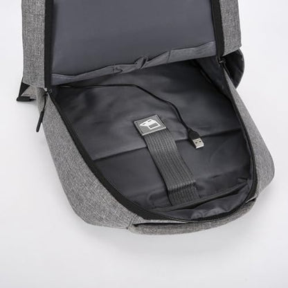 Laptop Backpack with USB Charging Port, Business Travel Backpack for 15.6 Inch Laptop, Computer Bag for Men Women - color: Grey