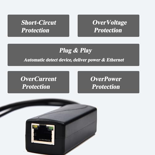 2.5G Type C PoE Splitter 5V/2.4A, 48V PoE to USB-C 5V/2.4A 12W Output, 2.5Gbps Ethernet Comply IEEE802.3af/at, Plug and Play for Smart Home - style: TYPEC0502G-X TYPE-C 5V/2A