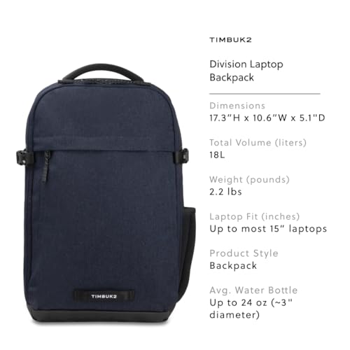 Timbuk2 Division Laptop Backpack Deluxe, Eco Nightfall - color: Eco Nightfall