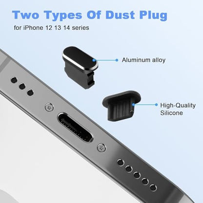 iPhone Dust Plug, iPhone Speaker Cover iPhone Charger Cover with iPhone Cleaning kit for Charging Port for iPhone 14 pro max/14 pro/14/13 pro max/13 - size: Lightning Plug