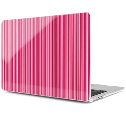 MEEgoodo Case for M5/M4/M3/M2 MacBook Air 13 inch Case 2026 2025 2024 2022, Fit Model A3449/A3240/A3113/A2681, Laptop Hard Shell Compatible with MacBook Air 13.6-inch, Mixed Pink Stripes - color: Mixed Pink Stripes