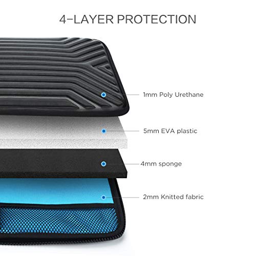 DOMISO 17.3 Inch Laptop Carrying Case, Shockproof Waterproof EVA Sleeve with Strap Protective Bag for 17-17.3" Gaming Laptops, Dell, HP, Acer, MSI, Lenovo, Black - color: Black-with Strap, size: 17 - 17.3 Inch