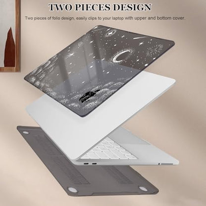 for MacBook Neo 13 inch Case 2026 Release A3404 Cover, Ultra-Thin Pattern Plastic Hard Shell Case Anti-Scratch Protective Case for MacBook Neo 13 with Apple A18 Pro Chip, Stars & Moon - color: Stars & Moon