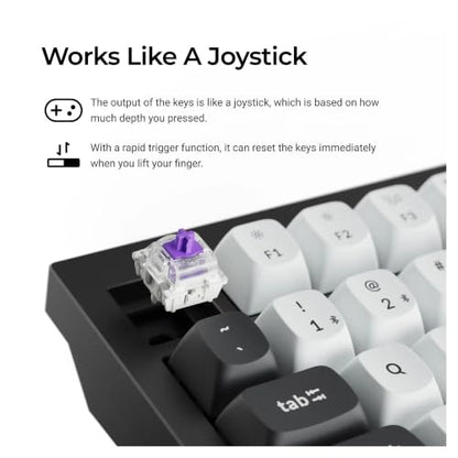 Q1 HE ISO Layout Custom Mechanical Keyboard | ISO Layout, QMK Wireless Programmable, Magnetic Adjustable Switches, Dynamic RGB Backlight(Swiss ISO) - color: Swiss ISO