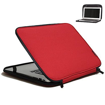 Laptop Sleeve 15.6 Inch Foldable Slim Case Lightweight Bag Notebook Computer Carrying Flip Cover (Red) - color: Red, size: 15.6 Inch