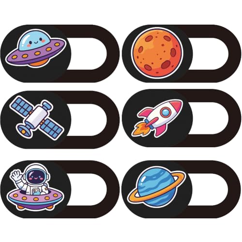 6Pcs 6 Styles Laptop Camera Cover Space 0.03 Inch Ultra Thin Webcam Cover Slide for Mini PC Phone Desktop Computer Tablet Notebook Plastic Durable Privacy Protectors for Home Office Use - color: Mixed Shapes-3