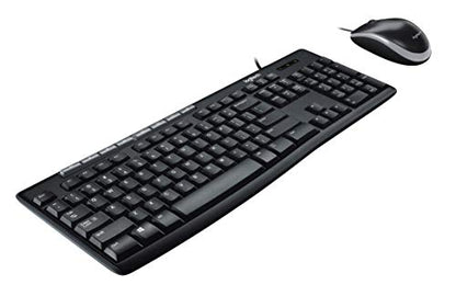 Logitech MK200 Media Combo Wired Keyboard and Mouse, Full-Size Keyboard with Easy-Access Media Controls, High-Definition Optical Mouse, Plug and Play USB Connection – Black - size: One Size