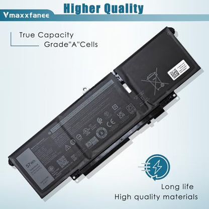 57Wh 66DWX Laptop Battery Replacement for Dell Latitude 7640 7650 7340 7350 7440 7450 Series Notebook WW8N8 00HYH8 0HYH8 086D0Y 86D0Y 0CTJJ6 11.4V 4878mAh - size: 10.02*3.14*0.24 inch 66DWX