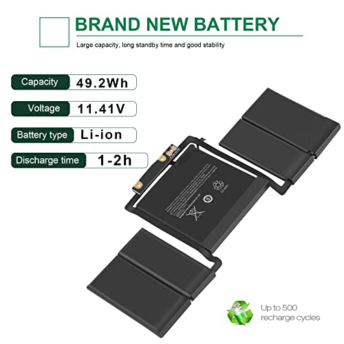 Fancy Buying A1706 A1819 Laptop Battery Replacement for MacBook Pro 13 inch Touch Bar Late 2016 Mid 2017 EMC 3071 3163 MLH12LL/A MPXV2LL/A MLVP2LL/A MNQF2LL/A MNQG2LL/A 11.41V 4314mAh/49.2Wh - size: 9.33*4.25*0.28inch A1706